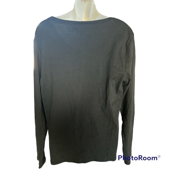TOMMY HILFIGER
Women's Solid Scoop-Neck Long-Sleeve Knit Top in black size xl - Picture 2 of 10